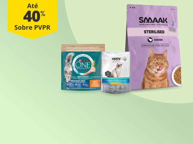 At&eacute; 40% PVPR em ra&ccedil;&atilde;o para adulto esterilizado